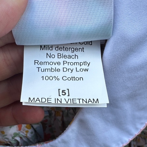 Shrimp & Grits Kids Floral Long Sleeve Smocked Top with Peter Pan Collar - Picture 4 of 5